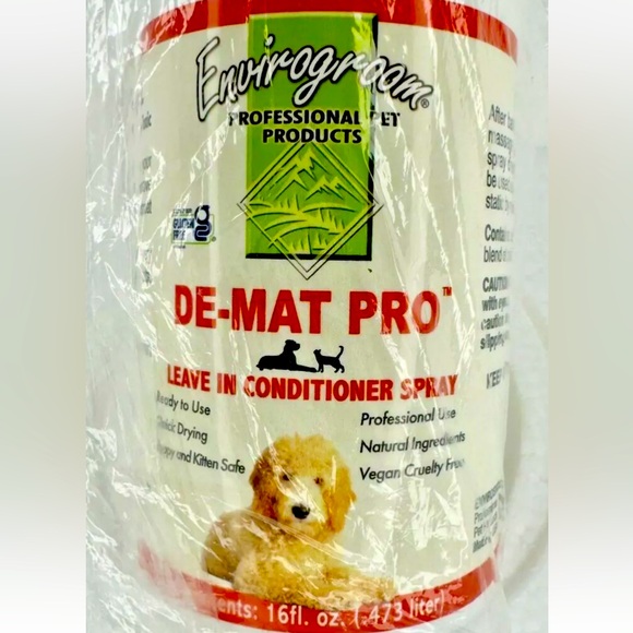 🚿ENVIROGROOM🚿 PROFESSIONAL DE-MAT PRO PET LEAVE IN CONDITIONER NIP - Picture 2 of 5